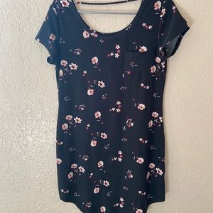 Floral t shirt dress